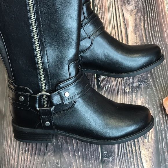 GBG Black Leather Boots - Picture 7 of 8